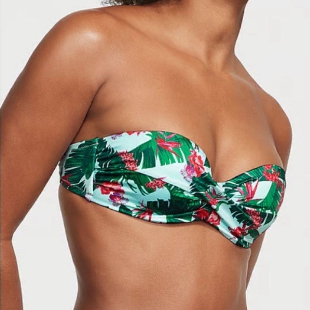 NWT Victorias Secret Floral Strapless Bikini Top